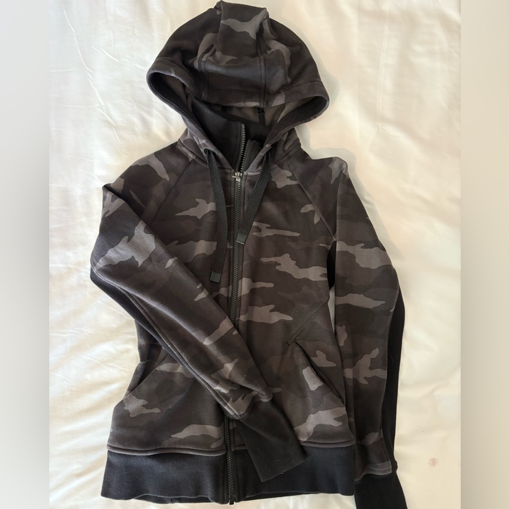 Athleta Gray Camouflage Hoodie